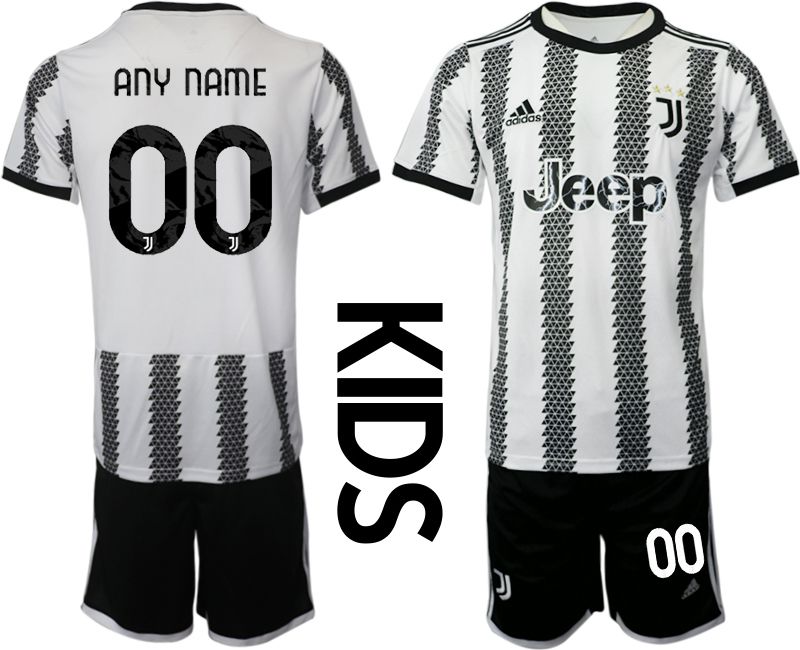 Youth 2022-2023 Club Juventus FC home white customized Soccer Jersey->real madrid jersey->Soccer Club Jersey